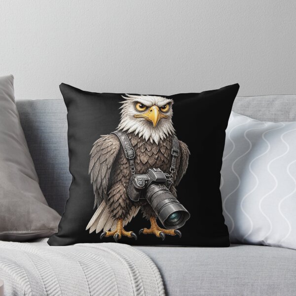 Item preview, Eagle with Camera Wildlife Photographer Bird Cartoon Art designed and sold by Wilcox PhotoArt.