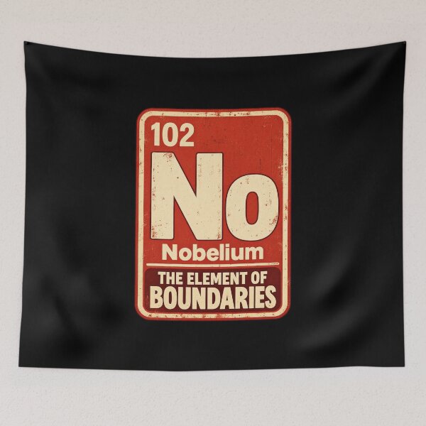 Item preview, Nobelium No - Funny Chemistry Element of Boundaries designed and sold by MOTIFOLK.