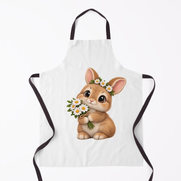 Item preview, Cute Baby Bunny with Daisies – Kawaii Rabbit Art designed and sold by Vayro cartoons.