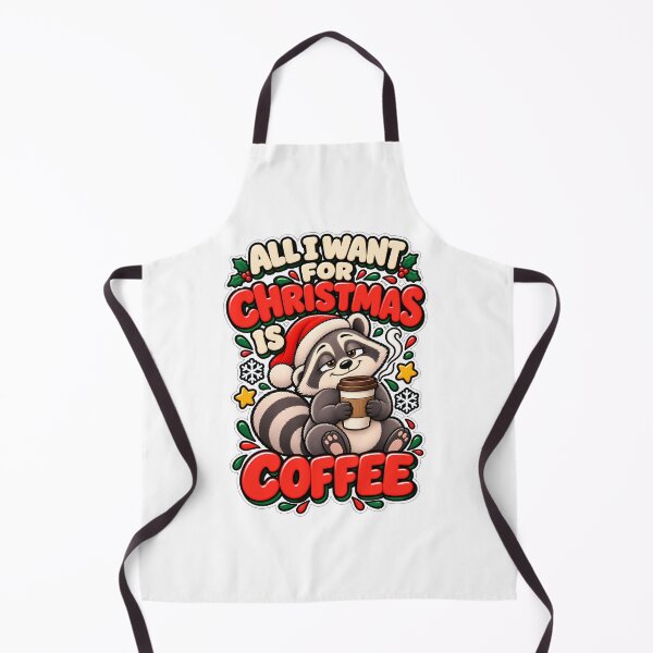 Item preview, Funny Christmas Raccoon Coffee Lover Santa Cartoon designed and sold by BDLuck2021.