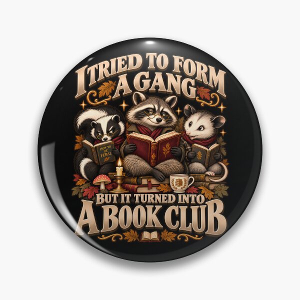 Item preview, I Tried to Form a Gang But It Turned Into a Book Club – Funny Book Lover Woodland Animals Design designed and sold by PosiMCreations.