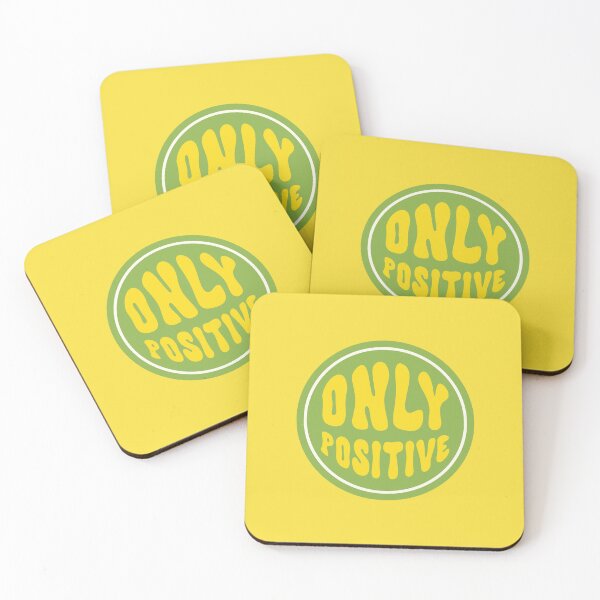 Item preview, Only Positive Retro Circle Badge - Green & Yellow Groovy Quote designed and sold by PixellaneArt.