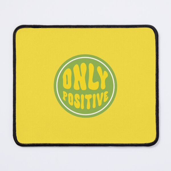 Item preview, Only Positive Retro Circle Badge - Green & Yellow Groovy Quote designed and sold by PixellaneArt.