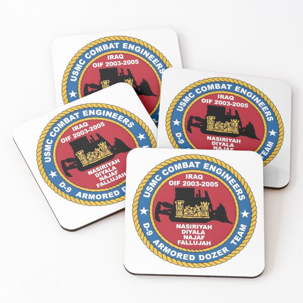 Item preview, USMC Combat Engineers D-9 Armored Dozer Team Iraq Patch designed and sold by CharlieDesings.