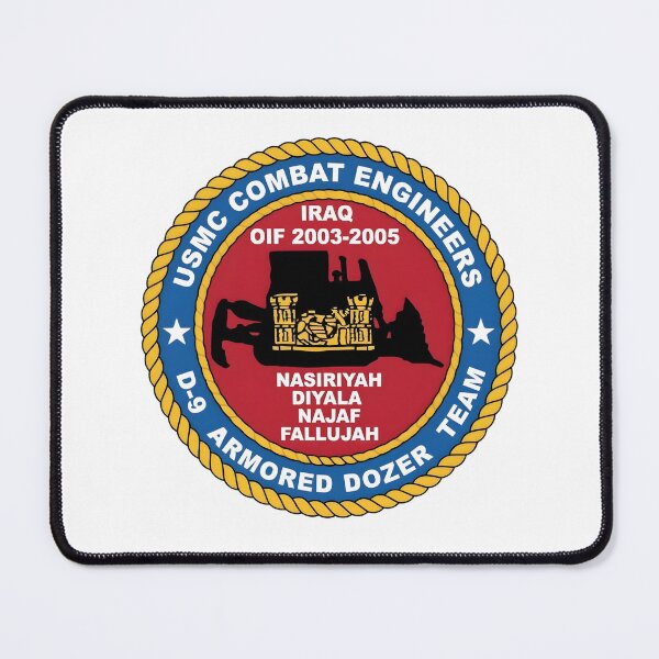 Item preview, USMC Combat Engineers D-9 Armored Dozer Team Iraq Patch designed and sold by CharlieDesings.