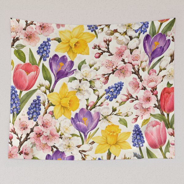 Item preview, Spring Botanical Garden Floral Pattern designed and sold by Sybille-Yates.