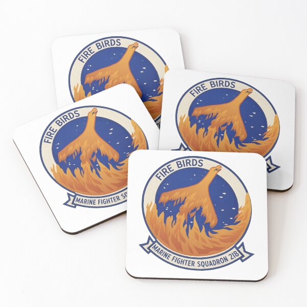 Item preview, Marine Fighter Squadron 218 "Fire Birds" Patch designed and sold by CharlieDesings.