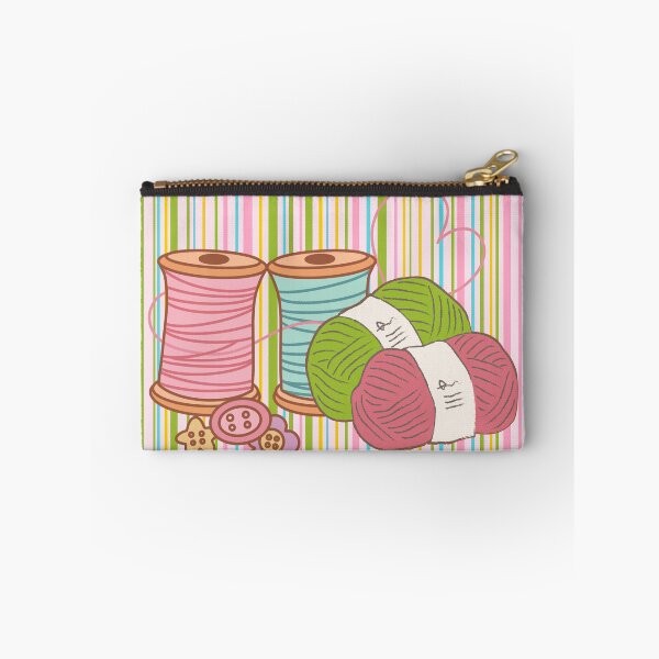 Item preview, Retro Sewing and Knitting Supplies on Colourful Pastel Stripes designed and sold by Britishdelights.