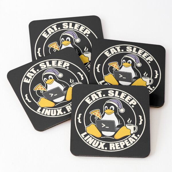 Item preview, Linux Tux penguin Eat Sleep Repeat designed and sold by Olena Du.
