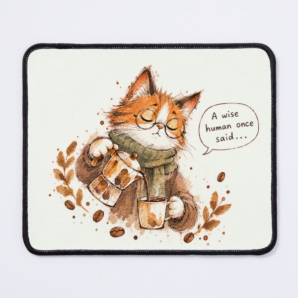 Item preview, Philosopher Cat and Coffee designed and sold by Quelon.