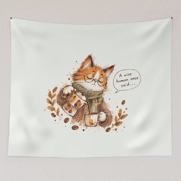 Item preview, Philosopher Cat and Coffee designed and sold by Quelon.