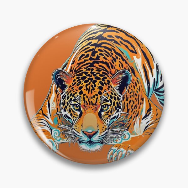Item preview, Cosmic Jaguar Tiger Hybrid - Psychedelic Wildlife Graphic Art designed and sold by BLUESKY11a.