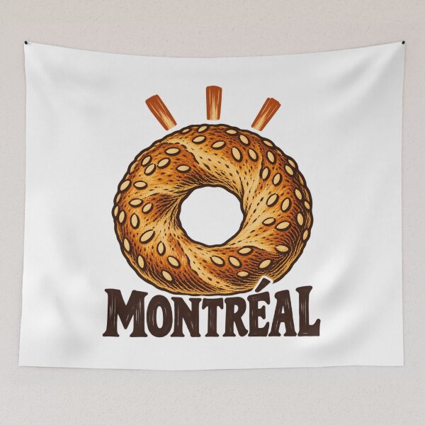 Item preview, Montreal Sesame Bagel: A Golden Morning Icon designed and sold by Fenay Designs.