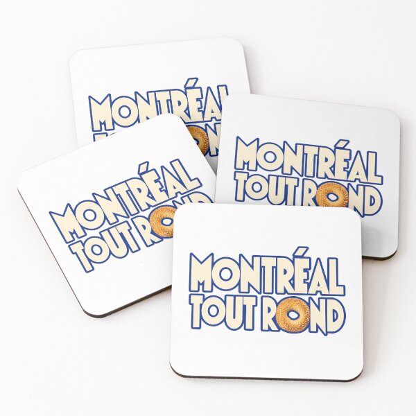 Item preview, Montreal Tout Rond: Bagel Lettering in Cream and Blue designed and sold by Fenay Designs.