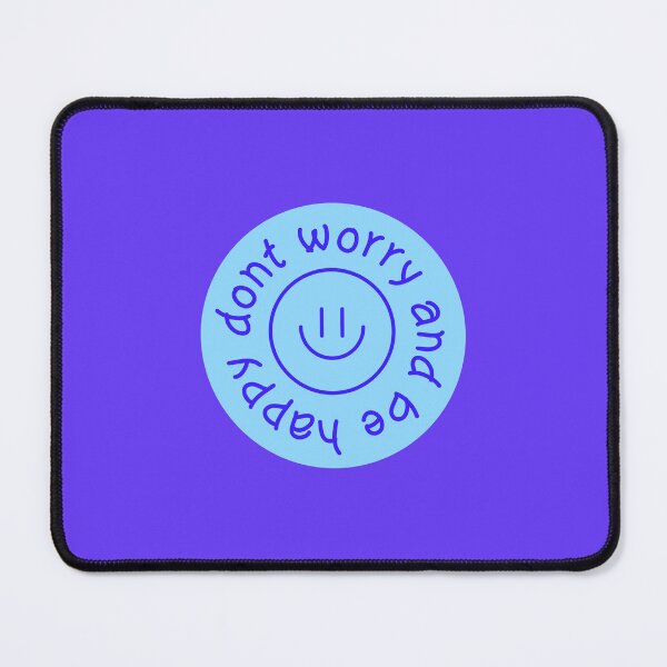Item preview, Dont Worry And Be Happy Smiley Face - Light Blue Retro Circle designed and sold by PixellaneArt.