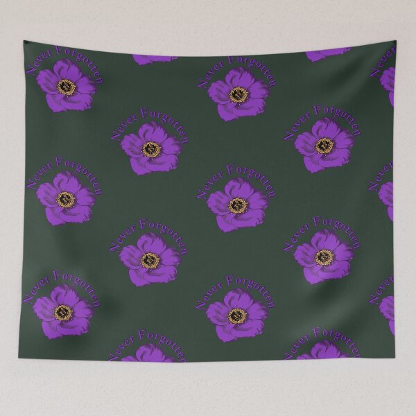 Item preview, Never Forgotten Purple Poppy Design For All Animals In War Oversized T-Shirt designed and sold by zudeniBowtique.