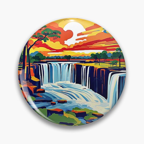 Item preview, The Falls at sunset designed and sold by George Hutton Hunter.