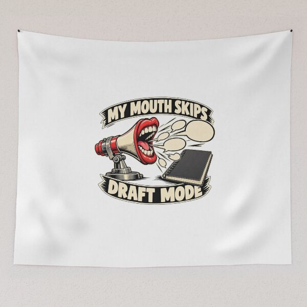 Item preview, Unfiltered Speech Humor — The Mouth That Outruns the Draft designed and sold by UrbanCanvvas.