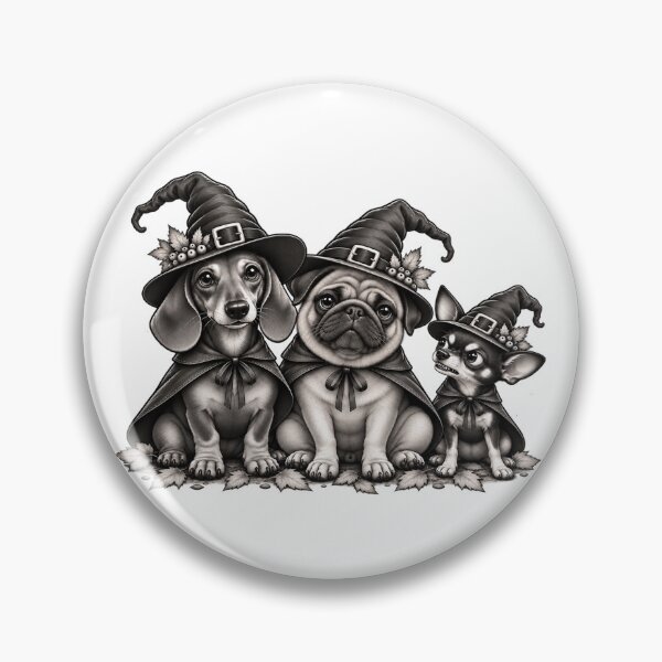 Item preview, Halloween Witch Dogs Trio designed and sold by Digitalka.
