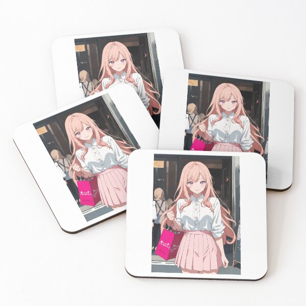 Item preview, Cute Anime Girl Shopping in Pink Outfit designed and sold by iloveanimechibi.