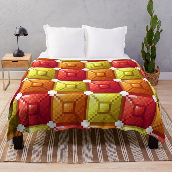 Item preview, Square cut gems of warm colours pixelart pattern designed and sold by CyberphnxArtz.