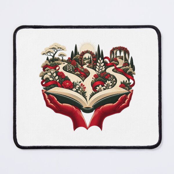 Item preview, Dyslexia Awareness Red Ribbon — Different Reading Paths Botanical Book designed and sold by UrbanCanvvas.