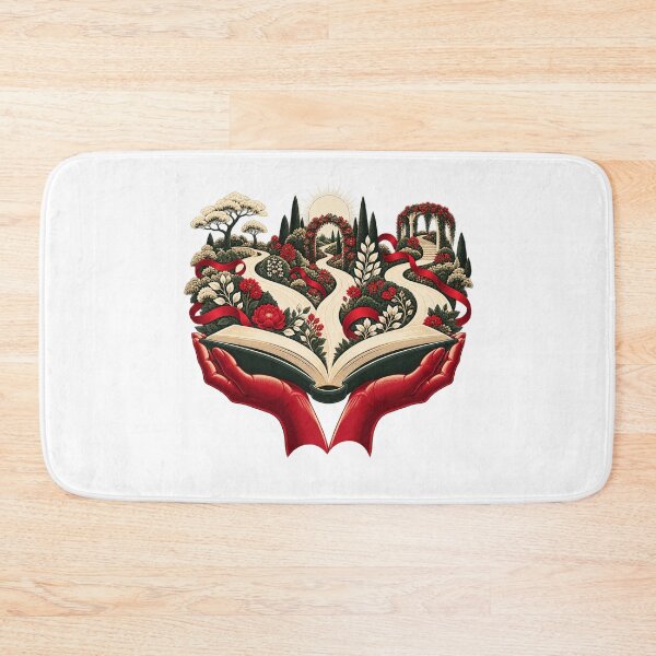 Item preview, Dyslexia Awareness Red Ribbon — Different Reading Paths Botanical Book designed and sold by UrbanCanvvas.