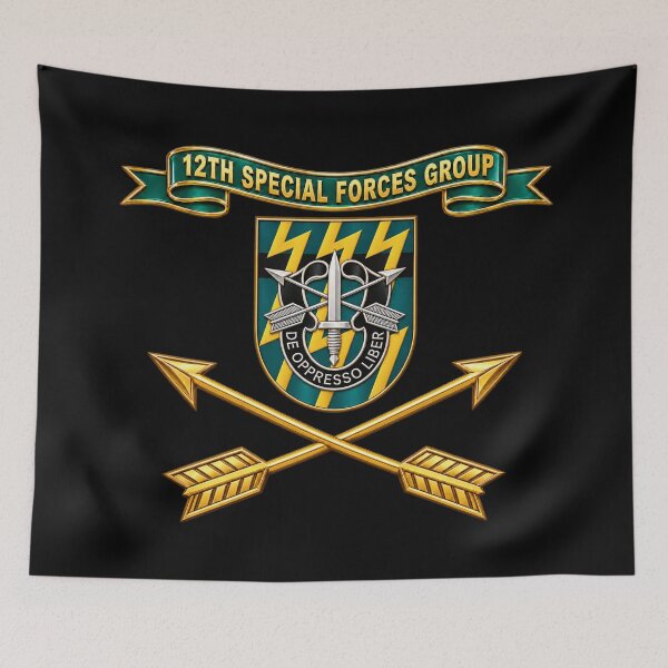 Item preview, 12th Special Forces Group - Flash w Ribbon - Br - 3D - Enhanced designed and sold by Military Insignia Products.