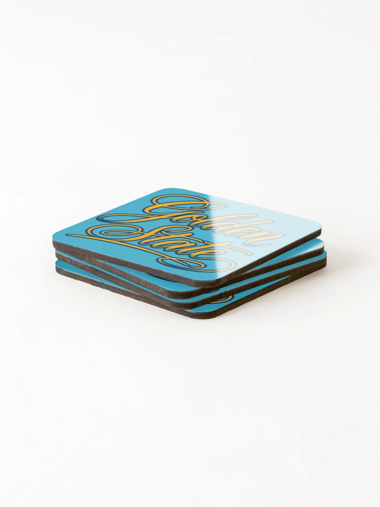 Thumbnail 4 of 5, Coasters (Set of 4), California Golden State Script Lettering designed and sold by Downloadable Creations .