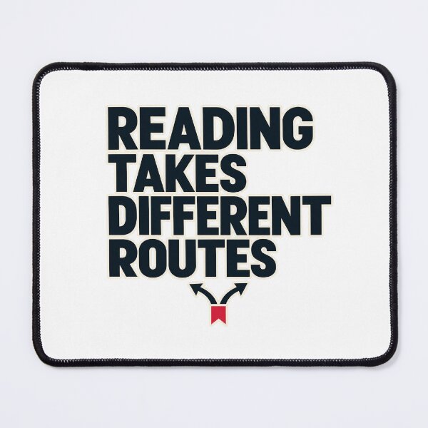 Item preview, Dyslexia Awareness Red Ribbon — Reading Takes Different Routes — Bookmark designed and sold by UrbanCanvvas.