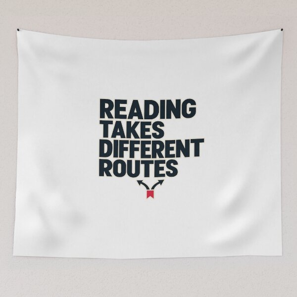 Item preview, Dyslexia Awareness Red Ribbon — Reading Takes Different Routes — Bookmark designed and sold by UrbanCanvvas.