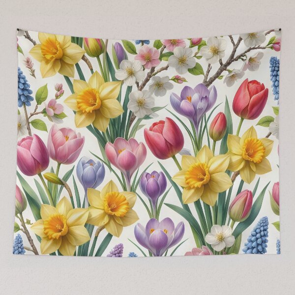 Item preview, Spring Botanical Garden Floral Pattern designed and sold by Sybille-Yates.