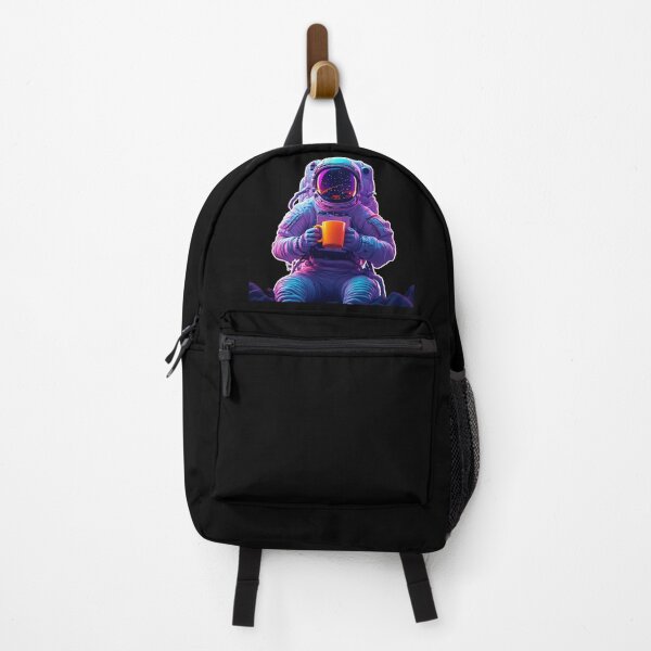 Item preview, Minimalist Cyberpunk Astronaut Drinking Glowing Nebula Coffee designed and sold by Cyber Gold Studio.