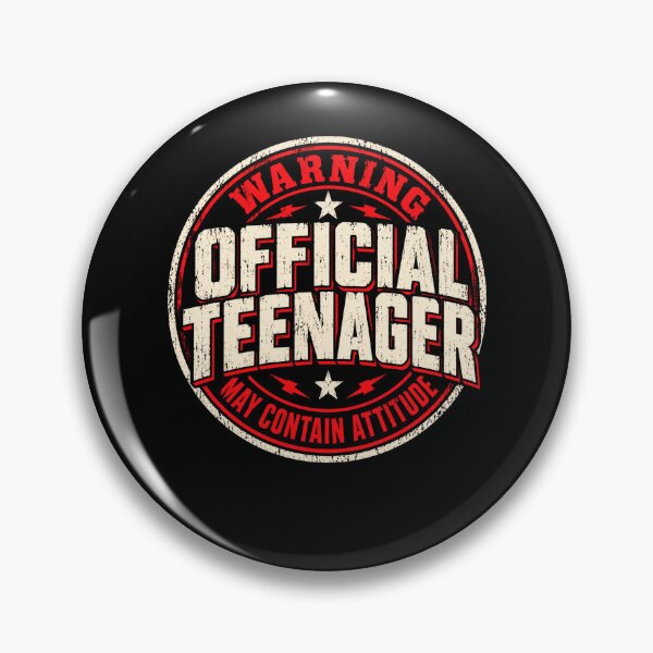 Item preview, Warning Official Teenager May Contain Attitude Funny Teen Birthday Gift designed and sold by FolkGraphics.