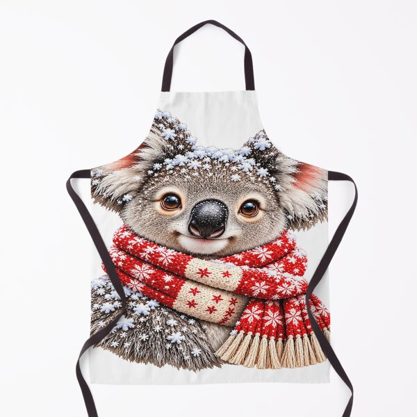 Item preview, Winter Koala with Red Snowflake Scarf designed and sold by JanChryzostom.