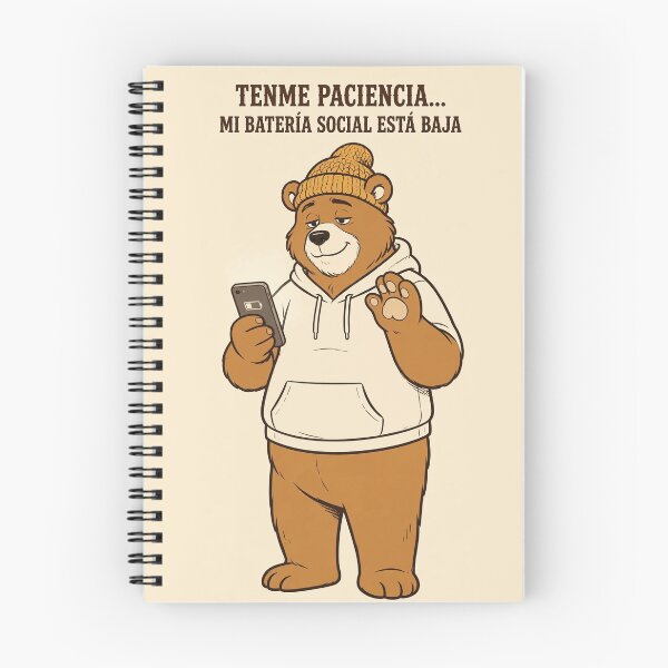 Item preview, Tenme Paciencia Mi Batería Social Está Baja Oso Introvertido Camiseta designed and sold by EverydayBadge.