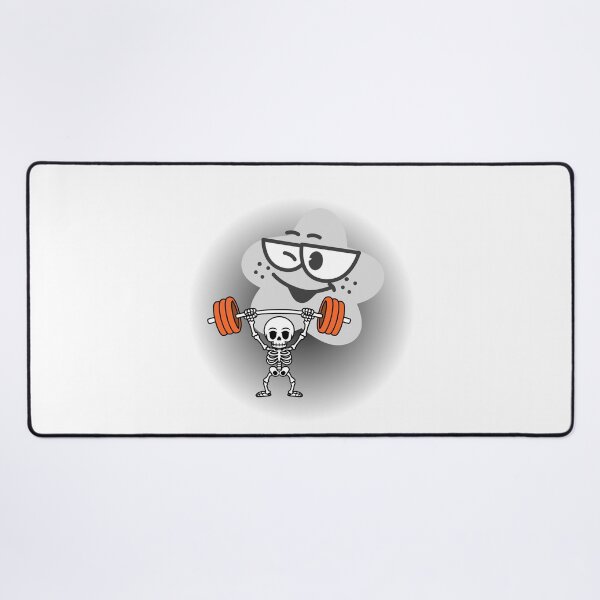 Item preview, Funny Halloween Skeleton Lifting Weights – Spooky Gym Design designed and sold by Palette _Vibes.