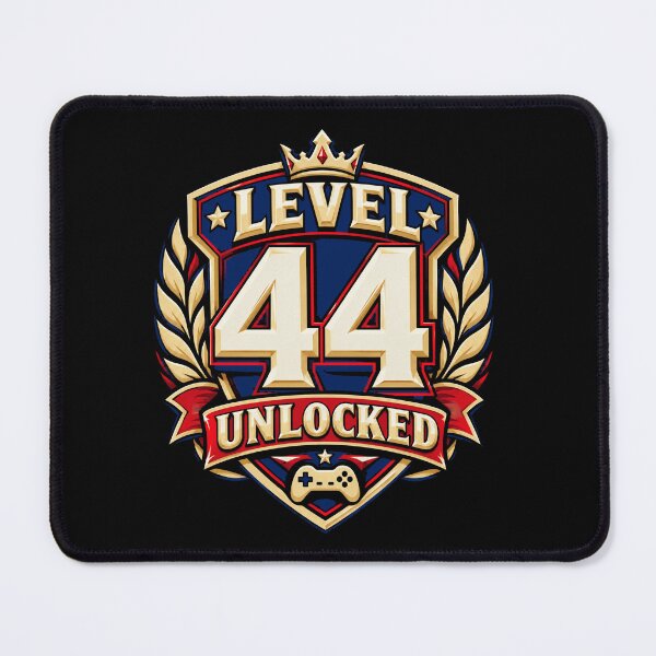 Item preview, Level 44 Unlocked Gamer Birthday Forty Four Years Old designed and sold by FolkGraphics.