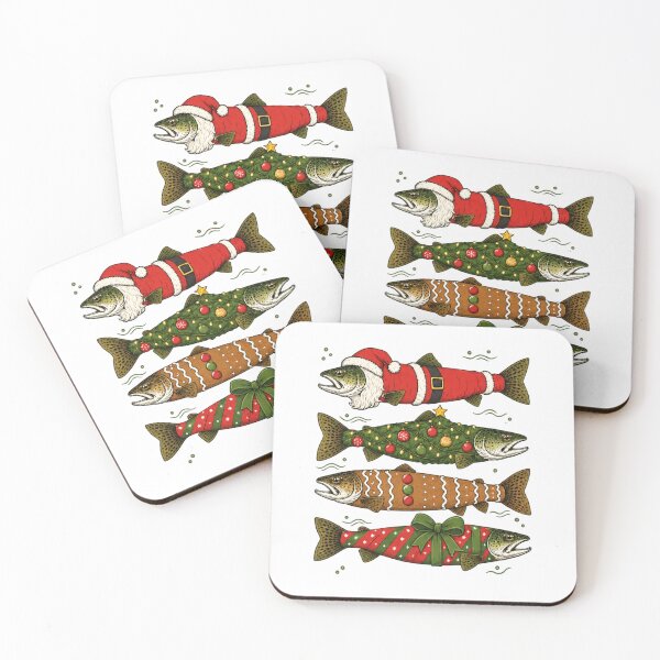 Item preview, Christmas Trout Fishing Holiday Angler designed and sold by amberwell-snake.
