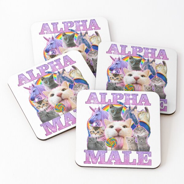 Item preview, Alpha Male Cat Meme Unicorn Rainbow Collage designed and sold by crestwo-supply.