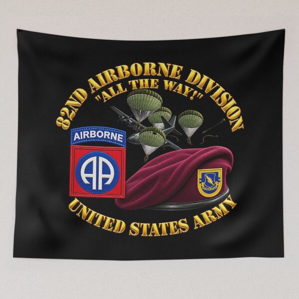 Item preview, 82nd Airborne Div - Beret - Mass Tac - Maroon  - 2nd Bn - 504th Infantry - 3D - Transparent designed and sold by Military Insignia Products.