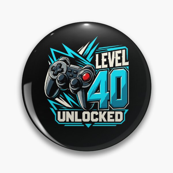 Item preview, Level 40 Unlocked Fortieth Birthday Gamer Gaming designed and sold by FolkGraphics.