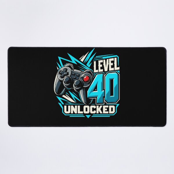 Item preview, Level 40 Unlocked Fortieth Birthday Gamer Gaming designed and sold by FolkGraphics.
