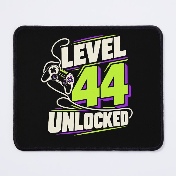 Item preview, Level 44 Unlocked Gaming Birthday Fortieth Fourth Years Old Gamer designed and sold by FolkGraphics.