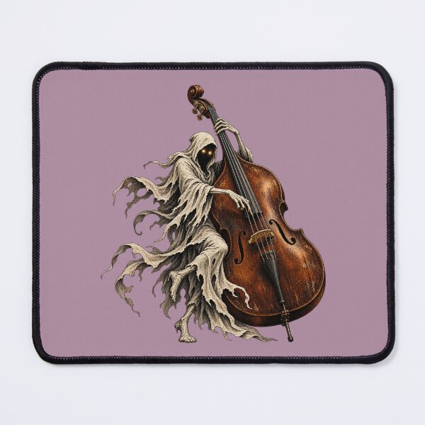 Item preview, Ghost Double Bass Player Gothic Music Art designed and sold by Meandmyshop.