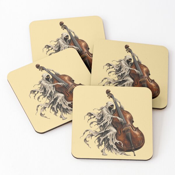 Item preview, Ghost Double Bass Player Gothic Music Art designed and sold by Meandmyshop.