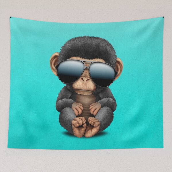 Item preview, Cute Baby Chimp Wearing Sunglasses designed and sold by JeffBartels.