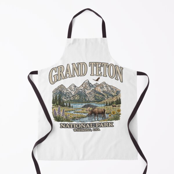 Item preview, Grand Teton National Park Vintage Mountain Lake Moose designed and sold by amberwell-snake.