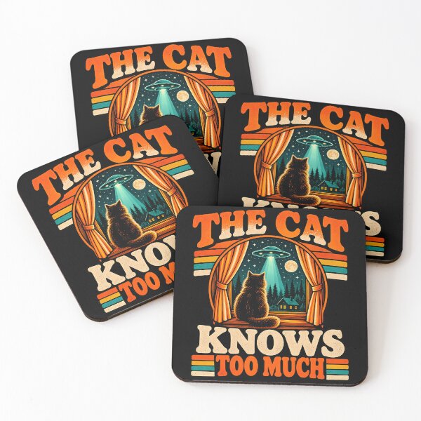 Item preview, The Cat Knows Too Much – Funny UFO Cat Sci Fi Alien designed and sold by Rtcraftani.