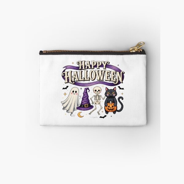 Item preview, Happy Halloween Cute Ghost Skeleton Cat Pumpkin Design designed and sold by GiaoCalonas.